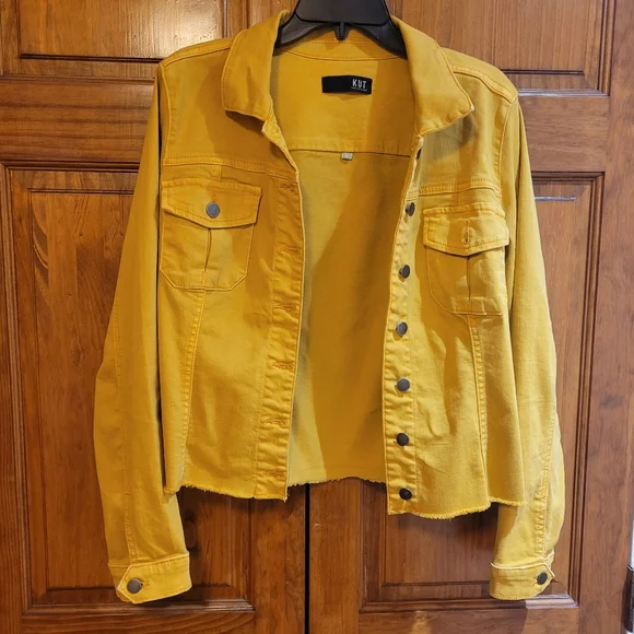 Kut from the Kloth Mustard Jean Jacket - XL - Picture 2 of 5